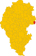 Map of comune of Rossano Veneto (province of Vicenza, region Veneto, Italy)